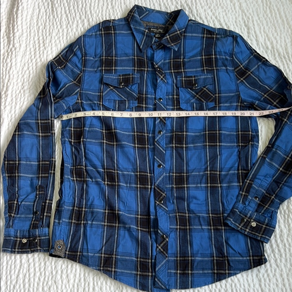 Blue Plaid Men's Shirt *